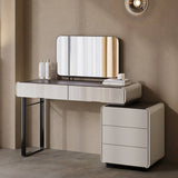 Light Luxury Extendable Makeup Vanity with Large Rectangular Mirror