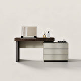 Modern Extendable Makeup Vanity Desk with Hidden Flip Mirror