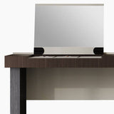 Modern Extendable Makeup Vanity Desk with Hidden Flip Mirror