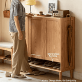 Entryway Shoe Cabinet Storage Organizer with Adjustable Shelf