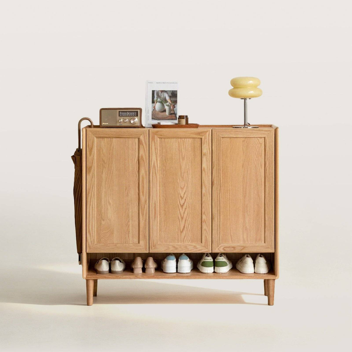Entryway Shoe Cabinet Storage Organizer with Adjustable Shelf