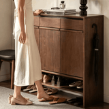 Mid-Century Entryway Shoe Storage Organizer with Large Capacity
