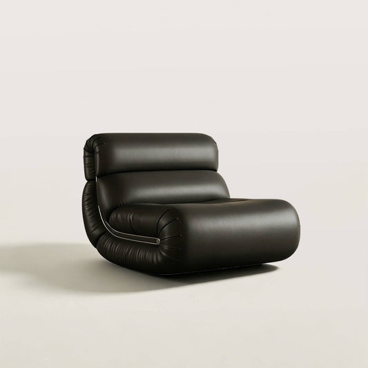 Cloud-Like Lounge Chair with Rounded Silhouette for Living Room