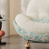 Cozy Upholstered Rocking Chair Nursery Chair with Ottoman