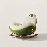Cozy Upholstered Rocking Chair Nursery Chair with Ottoman