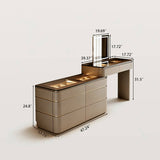 Modern Extendable Makeup Vanity Desk with Lift Mirror