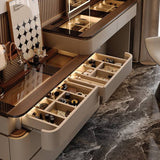 Modern Extendable Makeup Vanity Desk with Lift Mirror