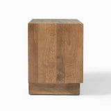 2-Drawer Nightstand for Bedroom with Carved Wave Front