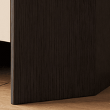 Diamond Shaped Nightstand with Glass Top and Open Shelf