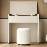 Compact Flip-Top Makeup Vanity Desk with Large Hidden Mirror