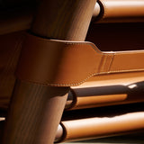 Modern Leather Lounge Chair Accent Chair with Wood Frame