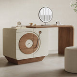 Extendable Makeup Vanity Table with Vinyl Record Design