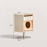 Modern Geometric Side Cabinet with Open Storage Shelf