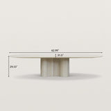 Sculptural Marble Dining Table with Wavy Pedestal Base
