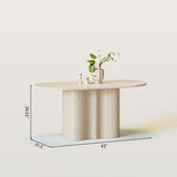 Sintered Stone Dining Table with Wavy Pedestal Base