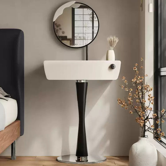 Space-Saving Makeup Vanity with Iron Plate Base for Bedroom