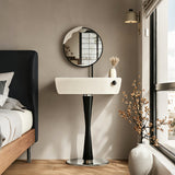 Space-Saving Makeup Vanity with Iron Plate Base for Bedroom