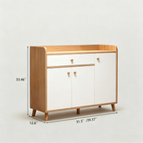 Entryway Shoe Cabinet with 3 Doors and Space-Saving Drawer