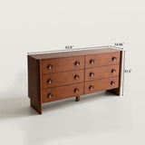 6-Drawer Wood Dresser Storage Cabinet with Vintage Style