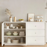 Sideboard Storage Cabinet with 2 Arched Doors and 3 Drawers