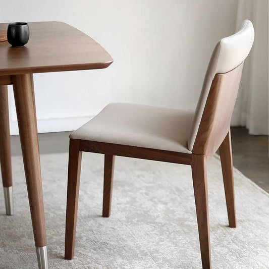Minimalist Upholstered Dining Chair with Wide Seat