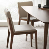 Minimalist Upholstered Dining Chair with Wide Seat