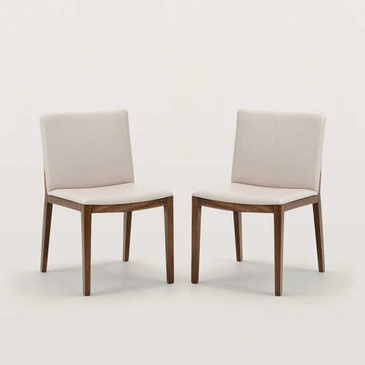 Minimalist Upholstered Dining Chair with Wide Seat