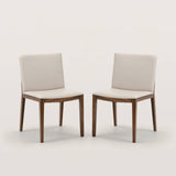 Minimalist Upholstered Dining Chair with Wide Seat