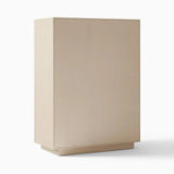Travertine-Textured Bar Cabinet with Brass cabinet pull