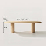 Oak Oval Dining Table with Vertical Fluted Base for 4-10 People