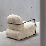 Cloud Furry Armchair Accent Chair with Sturdy Metal Frame