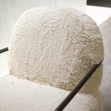 Cloud Furry Armchair Accent Chair with Sturdy Metal Frame