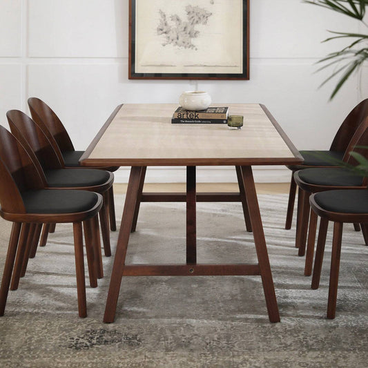 Sintered Stone Dining Table with Triangular Brace Support