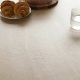 Sintered Stone Round Dining Table with Curved Wood Legs