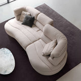 Modular Curved Sectional Sofa with High Backrest for Living Room