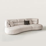 Modular Curved Sectional Sofa with High Backrest for Living Room