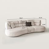 Modular Curved Sectional Sofa with High Backrest for Living Room