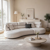 Modular Curved Sectional Sofa with High Backrest for Living Room