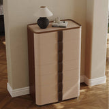 7 Layer Vertical Dresser Storage Cabinet with Leather Handles