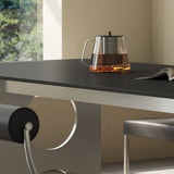 Sintered Stone Dining Table with Hollow Stainless Steel Support