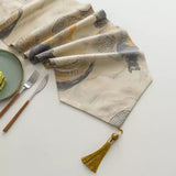 Classical Table Runner with Tassel and Luxury Jacquard Texture