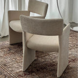 Modern Upholstered Lounge Chair with Geometric Chenille Frame