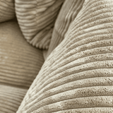 Corduroy L-Shaped Sofa with 2 Modules for Living Room
