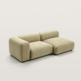 Corduroy L-Shaped Sofa with 2 Modules for Living Room