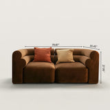 Vintage Cloud Sofa with Velvet Movable Modules for Living Room