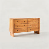 Mid Century Dresser Wooden Storage Cabinet with 6 Drawers