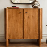 Mid Century 3-Layer Shoe Cabinet with Adjustable Shelves