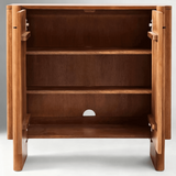 Mid Century 3-Layer Shoe Cabinet with Adjustable Shelves