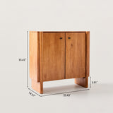 Mid Century 3-Layer Shoe Cabinet with Adjustable Shelves
