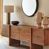 Mid-Century TV Stand Media Console with Ample Hidden Storage